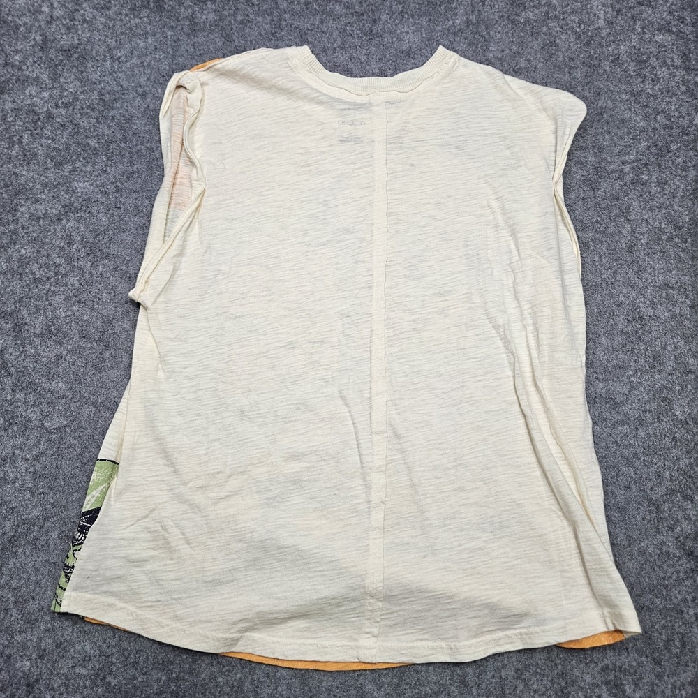 Pilcro Anthropologie Women's XL Orange Soda AOP Summer Muscle Tee Casual - Picture 9 of 12